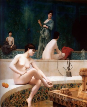 Jean Léon Gérôme œuvres - Le bain du harem grec orientaliste orientalisme Jean Léon Gérôme